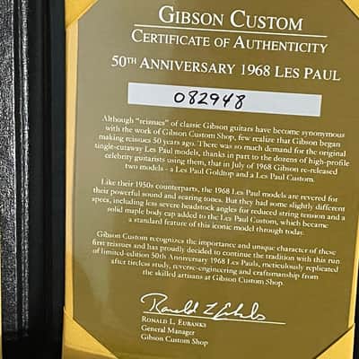 Gibson Custom Shop 68 Les Paul Custom 50th anniversary 2018 - Nitro VOS image 4