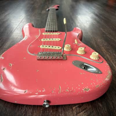 S C H E M A T I C A   ST Type Custom Relic Tahitian Coral matching Headstock and PG w/ Fender ‘57/‘62 pickups image 6
