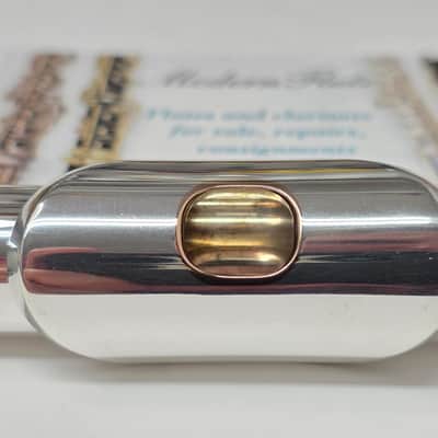 New Tomasi Sterling Silver Flute Headjoint w/ 14k Gold Riser Old Stock $2099 New image 2