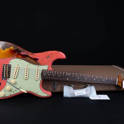 Fender Custom Shop Ltd. 60/63 Stratocaster NEW - Fiesta Red over Sunburst Heavy Relic image 13