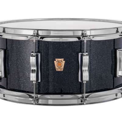 Ludwig *Pre-Order* Classic Maple 6.5x14" Hybrid Black Sparkle Snare Drum Made in the USA | NEW | Special Order | Authorized Dealer image 1