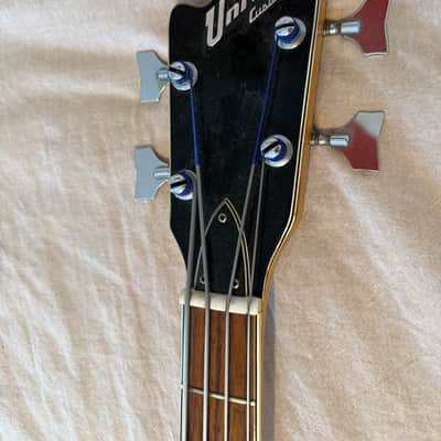 Vintage Univox Custom Coily 330 Style Short Scale Bass Cherry Burst MIJ image 3