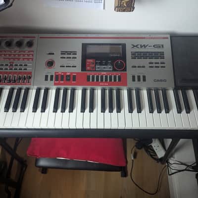 Casio XW-G1 61-Key Groove Synthesizer 2010s - Red / Silver