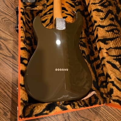 Fender To The Stars Limited Edition Tom Delonge "Padre" Stratocaster 2025 - Brown w/ Orange Competition Stripe image 5