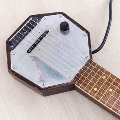 1930s AudioVox 7-String "Frying Pan" Vintage Lap Steel w/ Case, Seattle-Made, Paul Tutmarc image 7