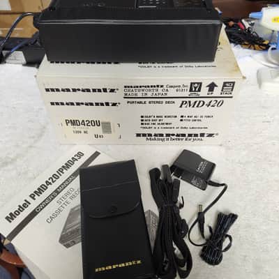 Ner Mint Marantz PMD420 Rebuilt 2-Head Portable Cassette W/Accessories image 2