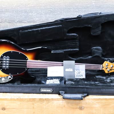 Ernie Ball Music Man Pino Palladino StingRay Bass 79 Burst Fretless Electric Bass w/Case image 9