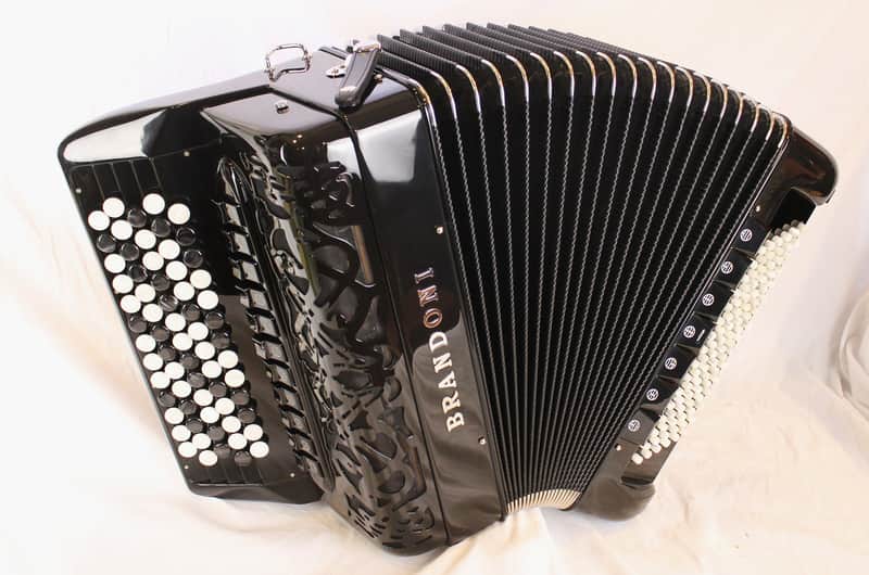 NEW Black Brandoni Liberty Chromatic Button Accordion 184 LMMH 67 96 image 1
