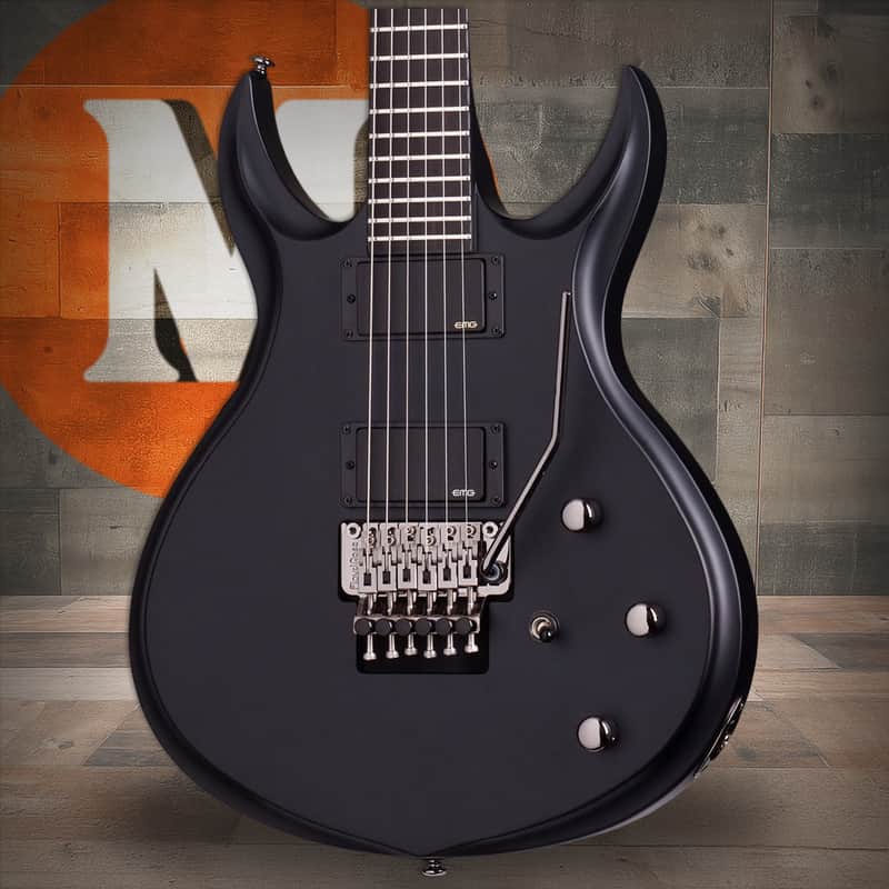 Schecter Tommy Victor Devil FR Electric Guitar - Satin Black (224) image 1