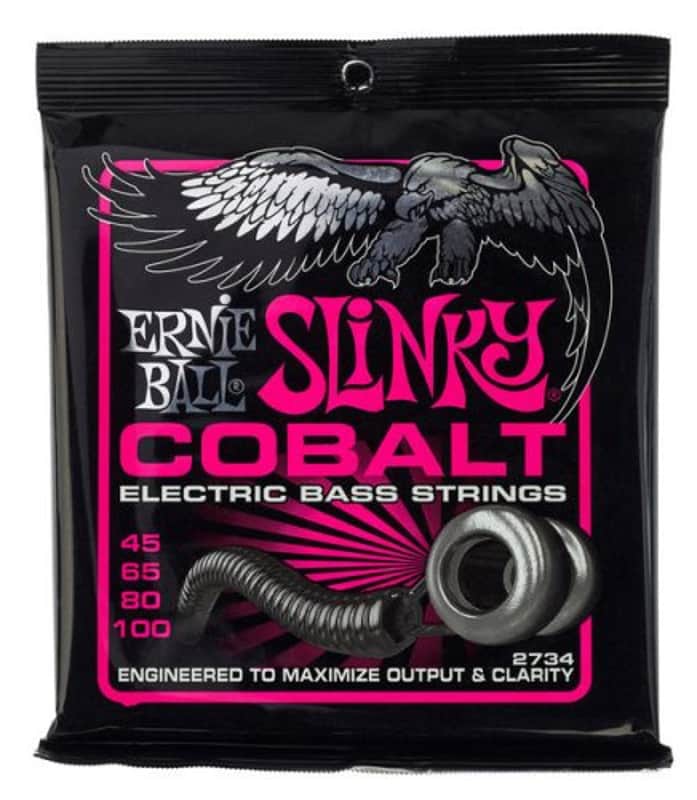 Ernie Ball 2734 Cobalt Hybrid Slinky Electric Bass Strings, 45, 65, 80, 100 image 1