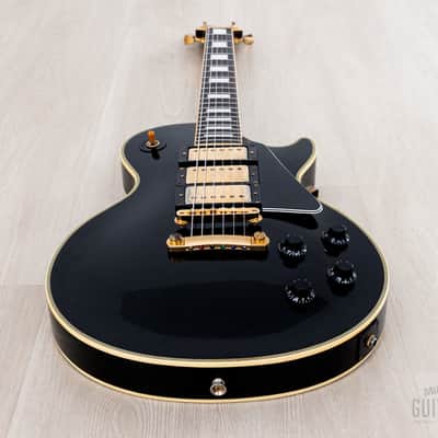 1989 Burny Black Beauty Custom '57 Model RLC-65 3 Pickup w/ VH-3 Pickups, Japan Fernandes image 10