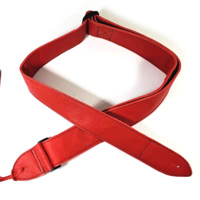 Red Premium Leather Guitar Strap- Red Leather Guitar Strap -100% Leather Guitar Strap-Acoustic, Electric Bass Guitars image 4
