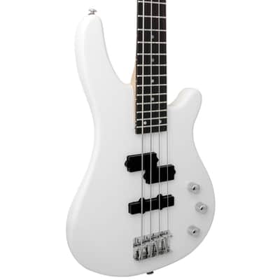 Redwood RB160 Beginners Electric Bass Guitar - White image 5