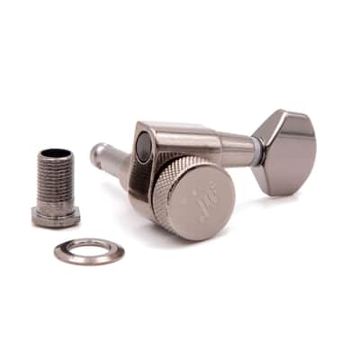 Genuine Tone Ninja 2-pin locking tuners 20:1, Black Nickel, 6 inline staggered