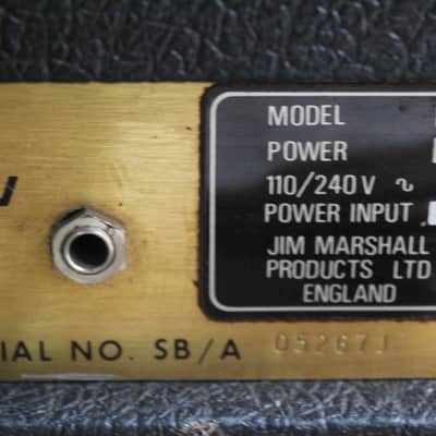 MARSHALL 1992 JMP Super Bass 100w of 1977 with her Cabinet 4x12 image 12