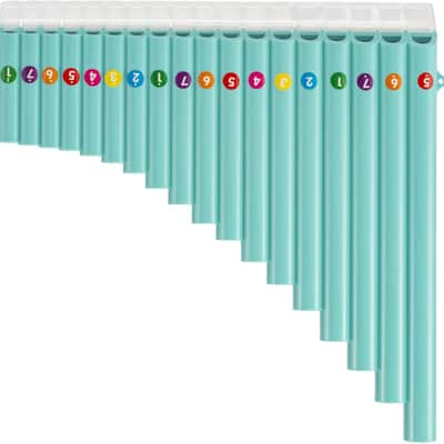 18 Pipes Pan Flute Eco-friendly Resin C tone Easy Learn Pan Flute, Blue image 1
