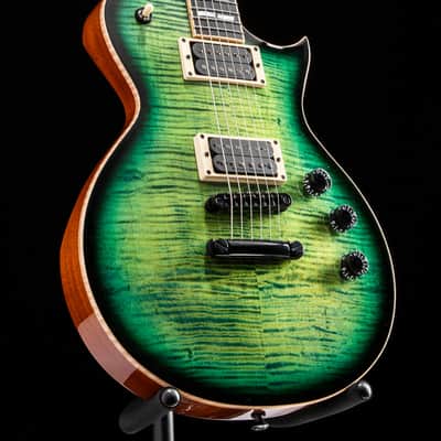 ESP USA Eclipse Flame Maple Dark Lime Sunburst image 4