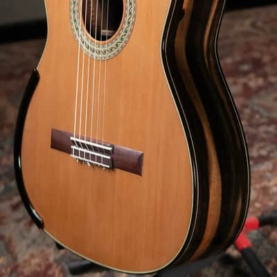 Jose Marques Doubletop Classical Acoustic Guitar - Exotic Ebony, Cedar Top with Hardshell Case image 15