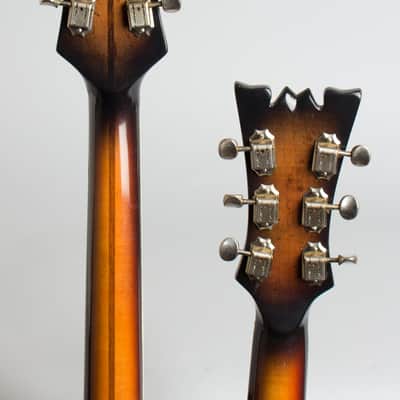 Mosrite  Doubleneck Owned and played by Roy Nichols, Arch Top Hollow Body Electric Guitar,  c. 1959, brown hard shell case. image 6