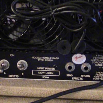 Fender Custom Shop Rumble 300 Bass Head  and  Sub Cabinet 1995 Blonde image 9