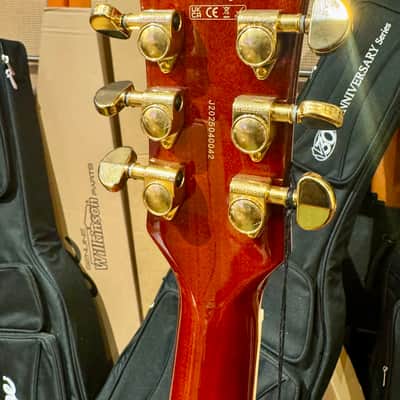 Vintage Guitars V100 30 ANNIVERSARY GREEN BURST W/ Bag image 10
