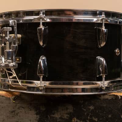 Yamaha 6.5x13 Musashi Oak Transparent Black Snare Drum image 4