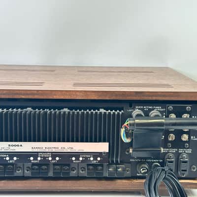 Sansui 5000A AM/FM Tuner Amplifier w/ Wood Cabinet image 10