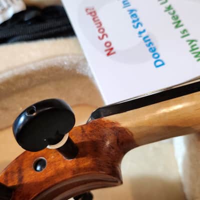 Cecilio 4/4 Advanced to Professional Level Violin Featuring Aged 7 Years+ Select Solid Spruce Top Highly Flamed One-Piece Maple Back and Sides, Real Ebony Components, Brazilwood Bows, Hand-Rubbed... image 18