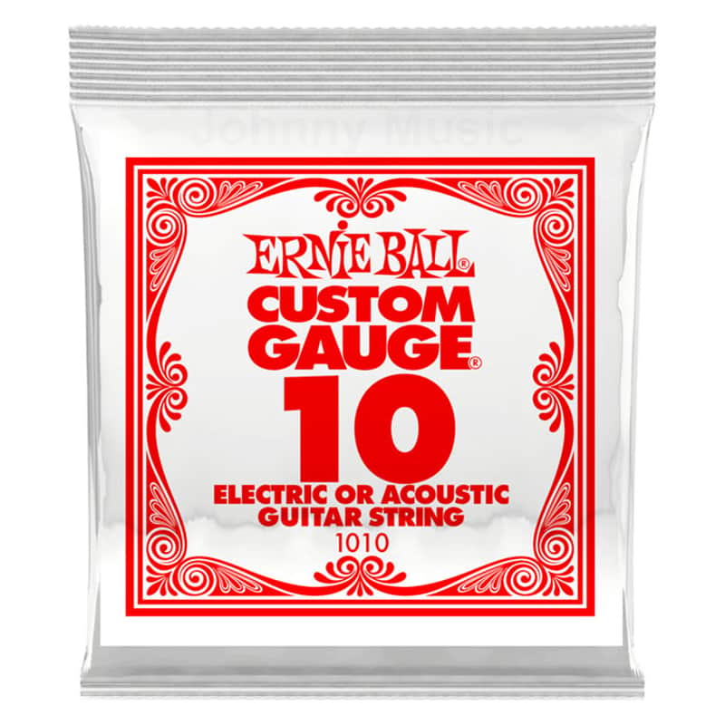 .010 Custom Gauge Plain Steel Single String Electric Or Acoustic Guitar Strings Specially Tempered image 1