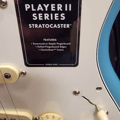 Fender Player II Stratocaster, Aquatone Blue, Blemished. Brand New! Free Shipping! image 3