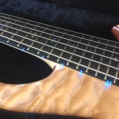 Alembic Wave 6 string Bass guitar - Anniversary Electronics 2018 5A Quilted Maple image 6