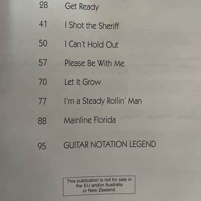 Eric Clapton - 461 Ocean Boulevard - Guitar Tab / Tablature Book image 3