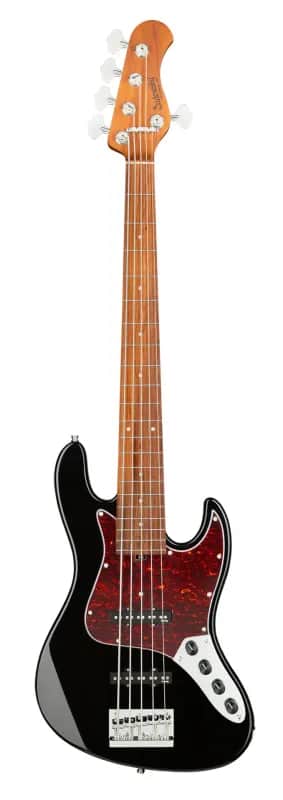 Sadowsky MetroExpress 21-Fret Vintage J/J Bass, Morado Fingerboard, 5-String - Solid Black High Polish image 1