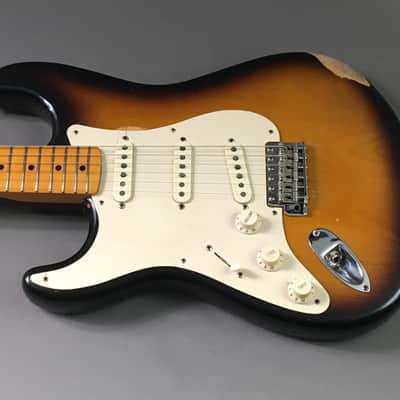 LEFTY! Fender American Vintage ‘57 Reissue Strat Ash Clapton Brownie Tribute Stratocaster Custom Relic Nitro 7.6 Lb HSC image 19