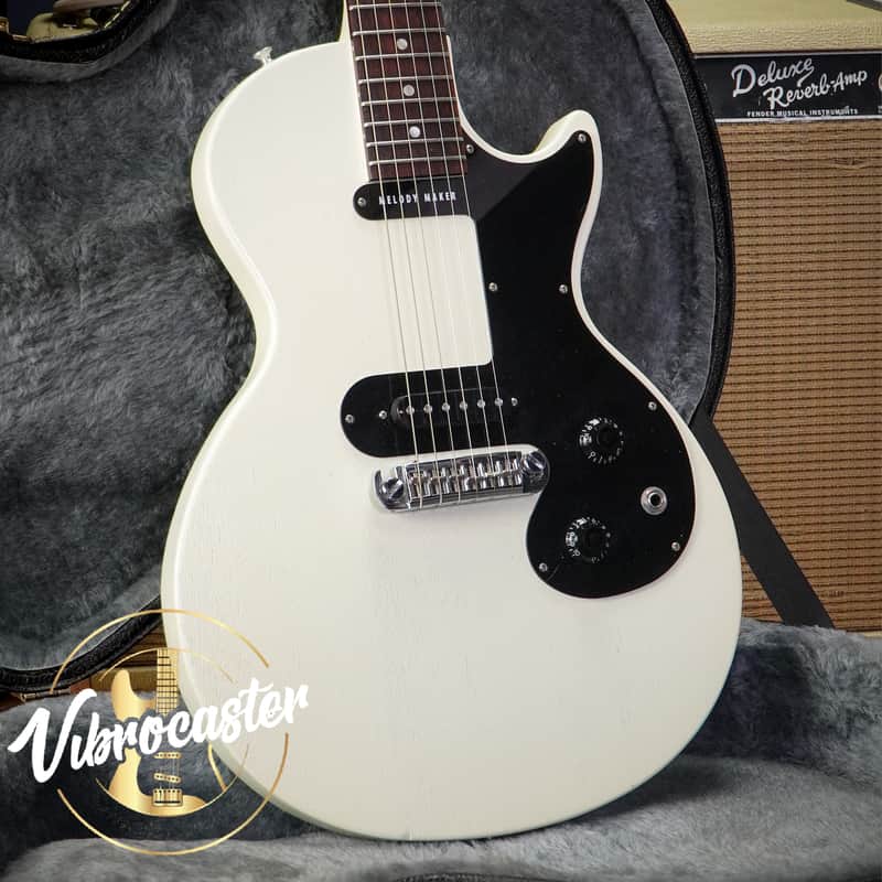 2009 Gibson Melody Les Paul Maker Worn White Nitro Single Cut  w/Hard Case image 1