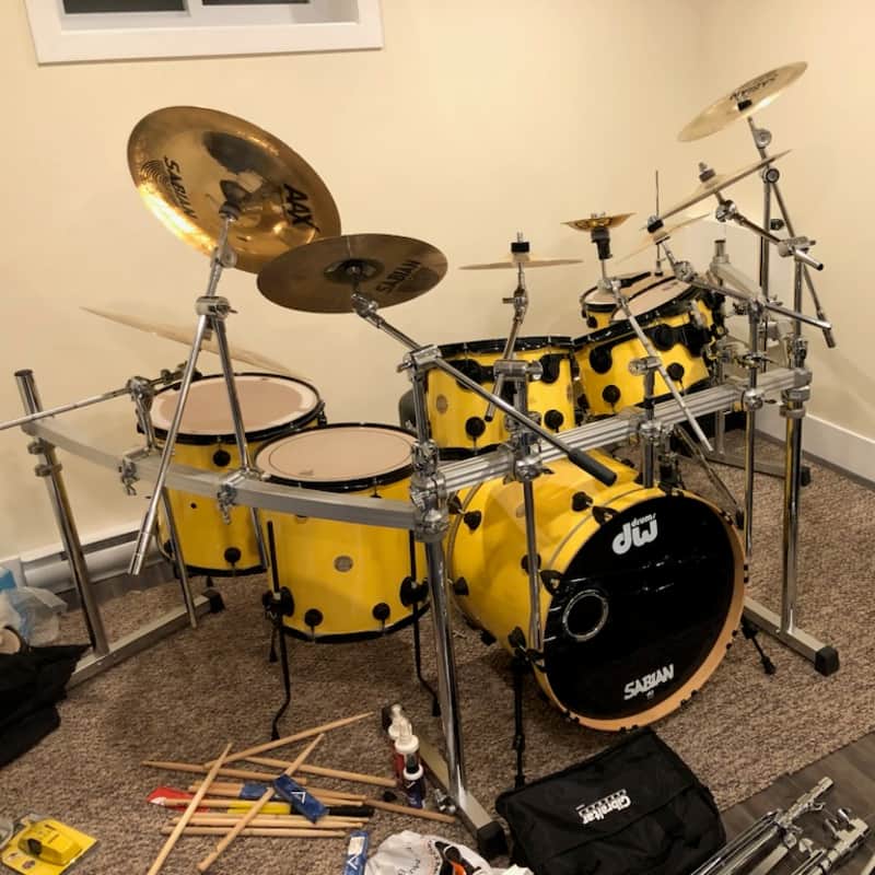 2006 DW Collector’s Series Drum Set Caution yellow
