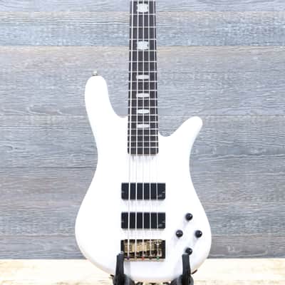 Spector NS Icon Bolt-On 5 White Aguilar Electronics Dual Soapbar Electric Bass image 1