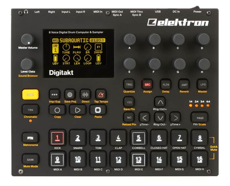 Elektron Digitakt 8-voice Drum Computer and Sampler (5-pack) Bundle image 1