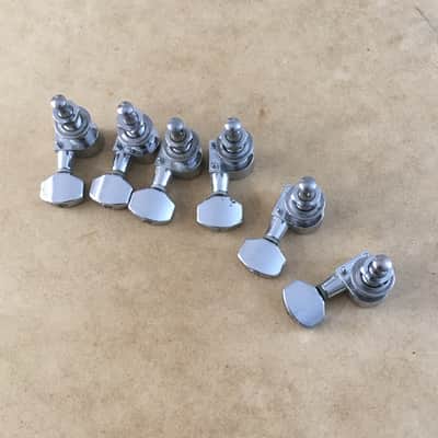 Vintage Genuine Fender Squier 2 Pin Mount Guitar Tuners Light Relic Drilled Post image 6