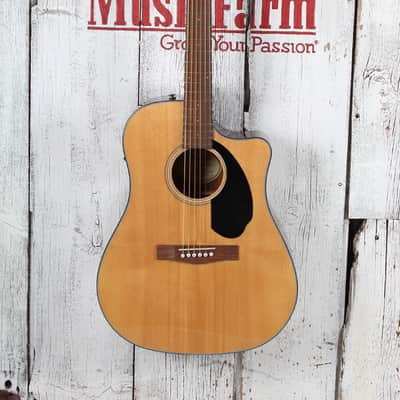 Fender 2021 CD-60SCE Dreadnought Acoustic Electric Guitar with Hardshell Case image 4