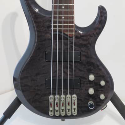 2002 Ibanez BTB405 QM Active 5 String Bass Guitar with Hard Case image 2