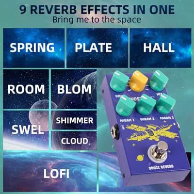Digital Reverb Guitar Pedal with 9 Modes Reverb Effects image 5