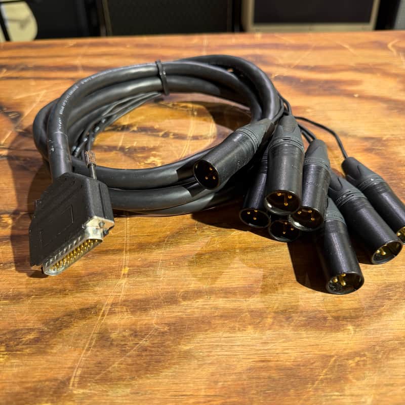 proaudiola Analog Mogami DB25 to XLR-Male Snake Cable | Made from Mogami 2932 & Neutrik Gold Connectors | Standard Finish 8' image 1