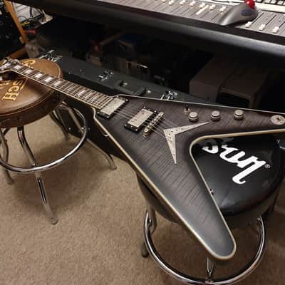 RARE Dean 30th Anniversary 1 of 100 Limited Edition Flying V XXX Trans Black Flame Top image 9