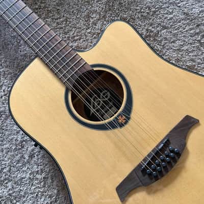 LAG 12 String Acoustic Electric Guitar, Spruce Plywood Top Body, Mahogany Neck, Rosewood Fingerboard image 17