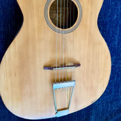 Vintage 1950s/60s Estudiantina Parlour Guitar – Made in Catania, Italy – Punchy Vintage Tone image 7