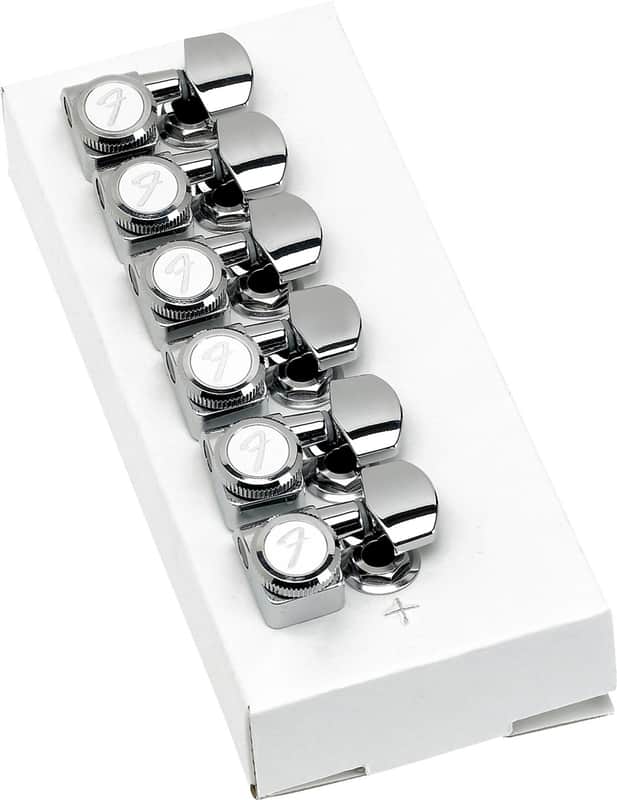 Fender 099-0818-100 Stratocaster / Telecaster Locking Tuning Heads Chrome 2 Pin image 1