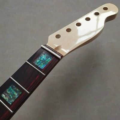 Glossy Finish Guitar Tele Telecaster Style Maple Neck, Rosewood Fingerboard, Abalone Inlay image 2