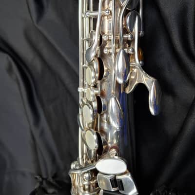 NO TARIFFS - Yamaha YAS-62S Silver Alto Saxophone Purple Logo image 12