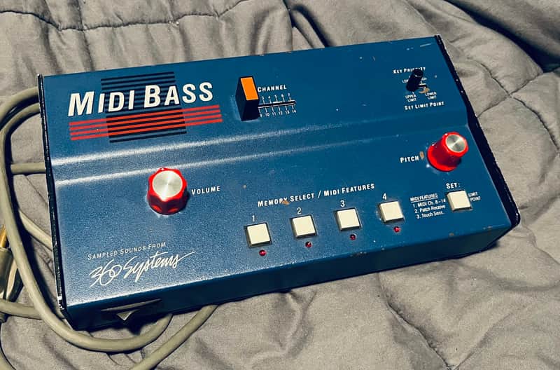 360 systems  Midi bass module  80s  Blue image 1